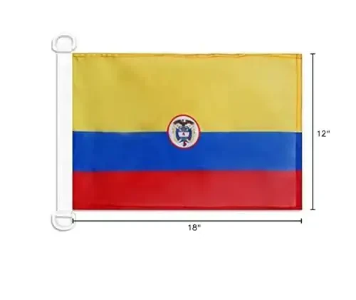 Colombia Naval Ensign NAUTICAL Flag 18'' x 12'' - Colombian War flags 30 x 45 cm. - Banner 12x18 in for boat - AZ FLAG - 5