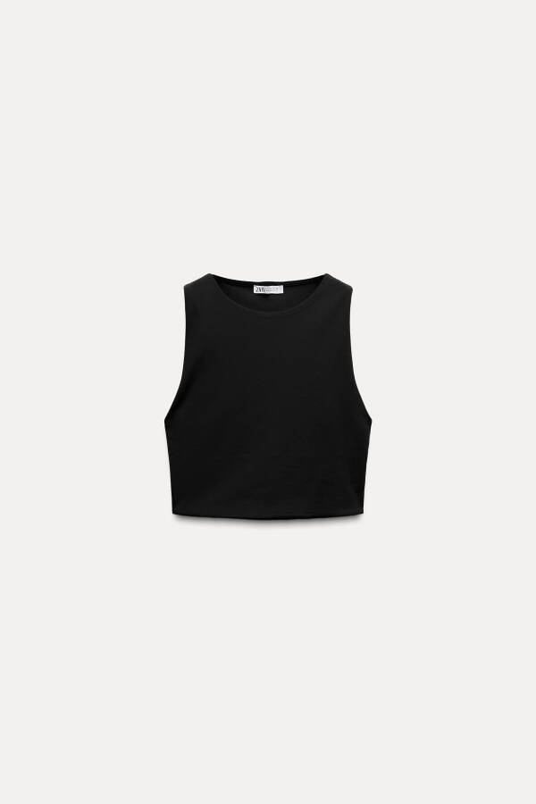 KOLSUZ CROP TOP-Siyah - 8