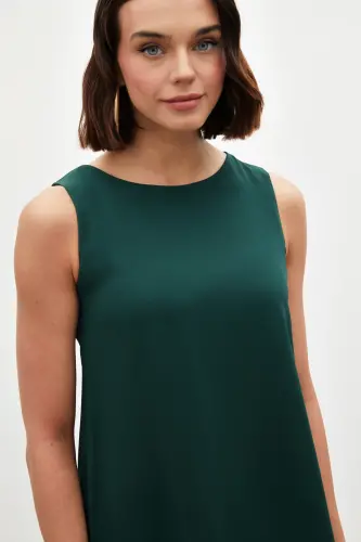 Kolsuz Salaş Bluz - Zümrüt-ZÜMRÜT - 5