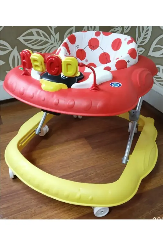 Koltuklu Boby Müzikli Oyuncaklı Yürüteç Bebek Yürüteci TR Sarı - SARI-KIRMIZI - BABY
