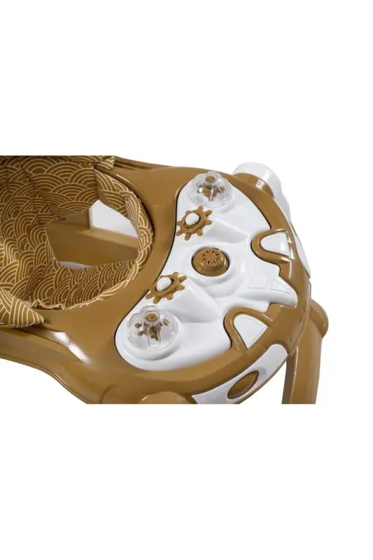 Koltuklu CİCİKO Robot Oyuncaklı Hoppala Yürüteç Yürüme Yardımcısı Kahverengi-Kahverengi - 5