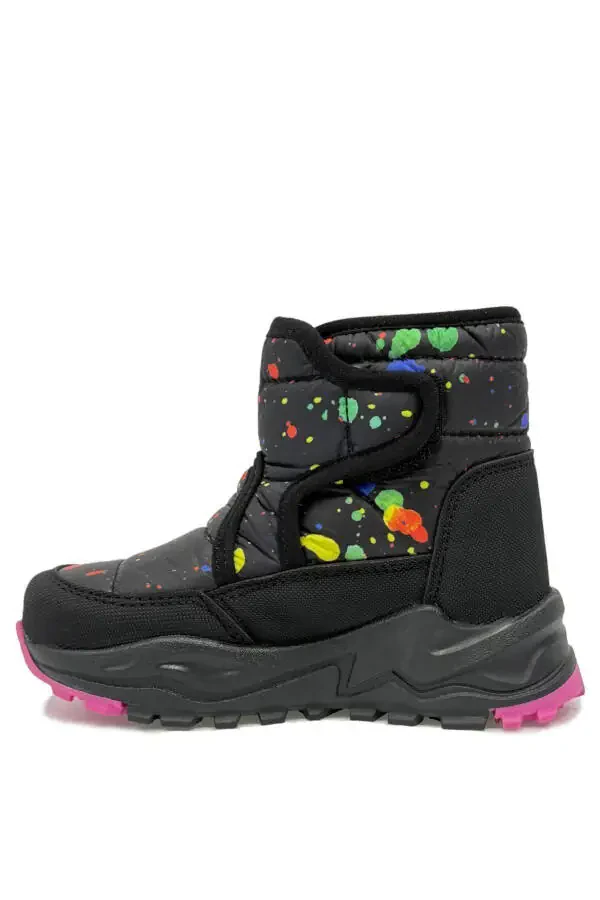 Комфортные и тёплые ортопедические сандалии для девочек, чёрный с фуксией. - 3