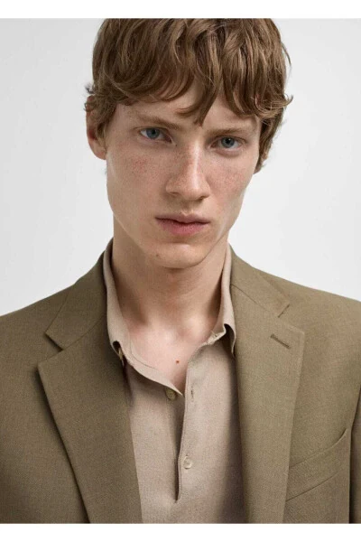 Комфортный стрейчевый пиджак узкого кроя. - 7