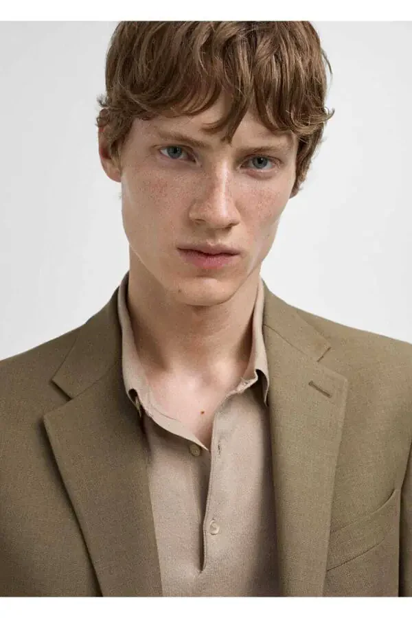 Комфортный стрейчевый пиджак узкого кроя. - 7