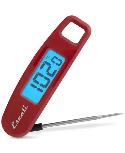 Compact Folding Digital Thermometer - Red 