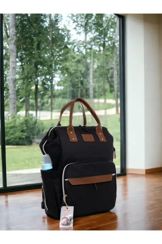 Комплект для новорожденных: рюкзак и сумка для подгузников, выписка из роддома, одеяло, 10 салфеток и 3 пары носков - ДЫМЧАТЫЙ - 3