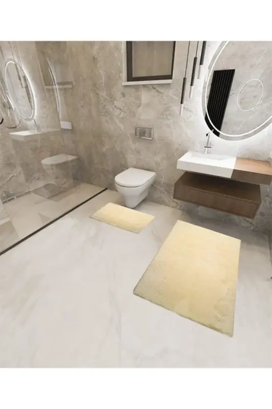 Комплект для ванной комнаты маленький 2 шт 80x50 50x40-Vizon - SARAR