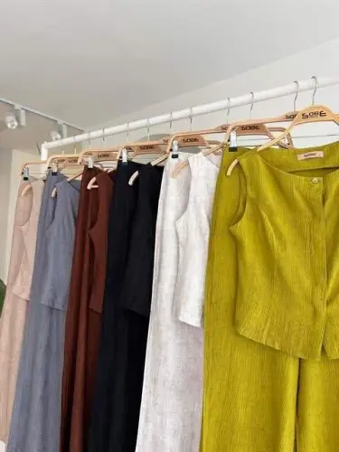 Комплект из двух предметов: блузка без рукавов, брюки с рисунком батик 10181-08 - 8