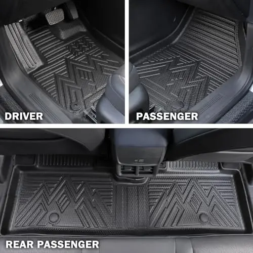 Комплект ковриков KUST для Jeep Grand Cherokee 2022-2026, включая 4XE | Не для L, Коврик в багажник, Коврики на спинку, Всепогодная защита, ТПЭ резина, С высоким бортом - 3