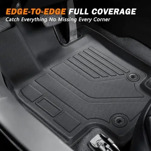 Комплект ковриков KUST для пола и багажника 2021-2025 2026 Chevy/Chevrolet Suburban & GMC Yukon XL, всепогодный коврик багажника, коврик спинки TPE (только 7 мест) - 3