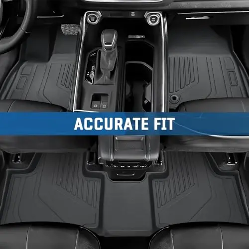 Комплект ковриков KUST для пола и багажника 2021-2025 2026 Chevy/Chevrolet Suburban & GMC Yukon XL, всепогодный коврик багажника, коврик спинки TPE (только 7 мест) - 4