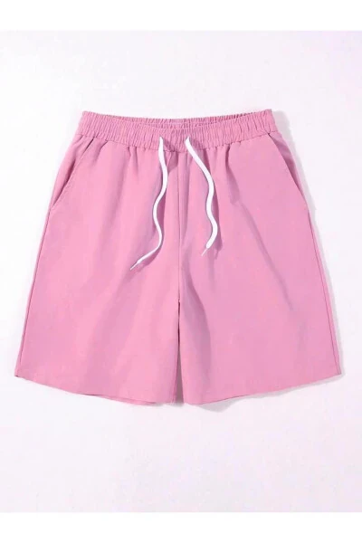 Комплект одежды с шортами розового цвета с принтом Бруклина - 4