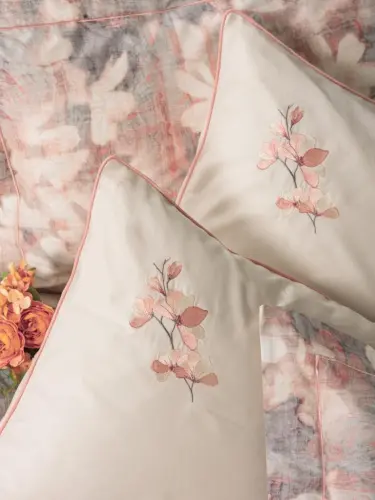 Комплект постельного белья из элитного сатина Cotton Box Double Layana Pink - 2