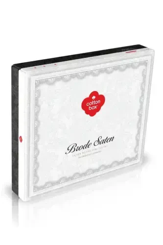 Комплект постельного белья из сатина Cotton Box Brode Gloria Gold с вышивкой, двуспальный - 3