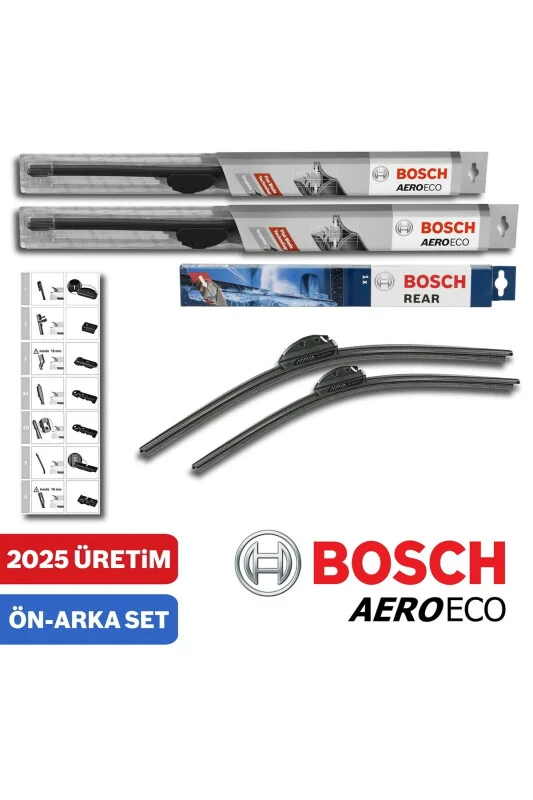 Комплект щеток стеклоочистителя Volkswagen Polo Передние Задние 2009-2016 Aeroeco-rear - BOSCH