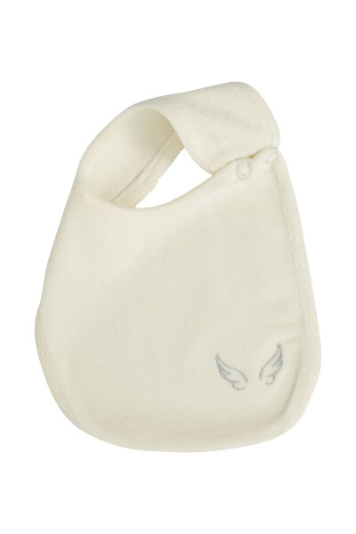 Комплект трикотажный для новорожденной девочки, 3 предмета - кремовый - 4