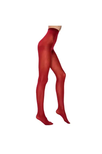 Komten Women's Pantyhose Micro 40 Socks-Red 