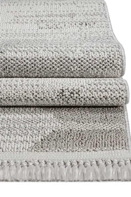 Konfor Bastia 1274 Cream Gray Beige Soft Knit Modern Woven Boucle Carpet-Colorful - 3