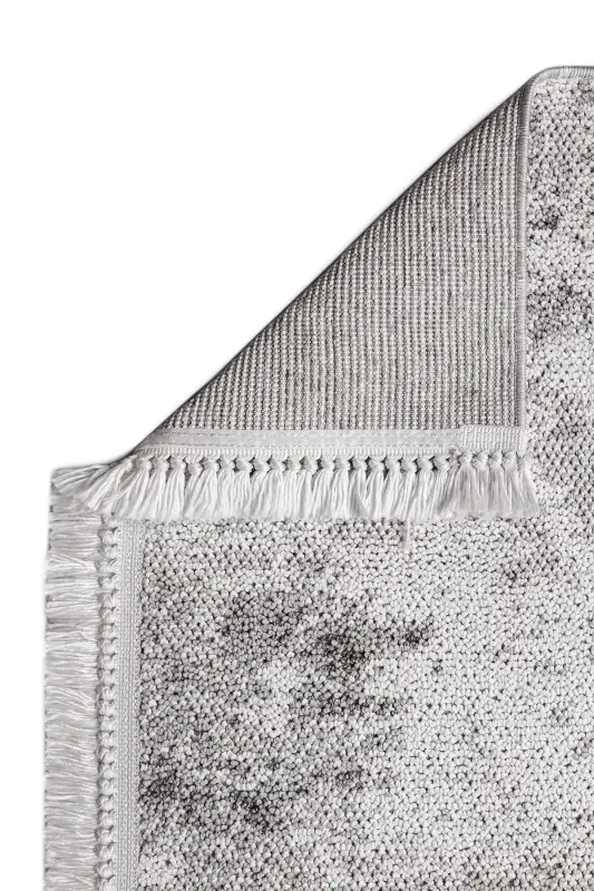 Konfor Bastia 1275 Cream Grey Soft Knit Modern Woven Boucle Carpet-Multicolor1 - 2