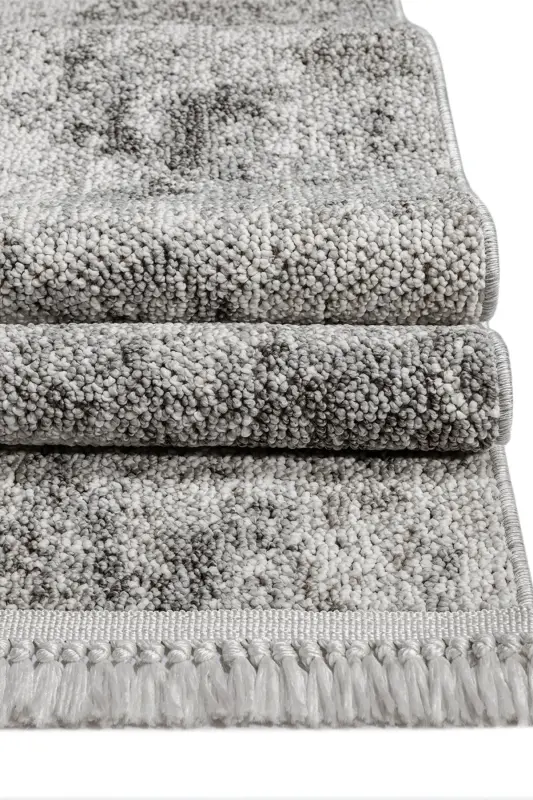 Konfor Bastia 1275 Cream Grey Soft Knit Modern Woven Boucle Carpet-Multicolor1 - 3