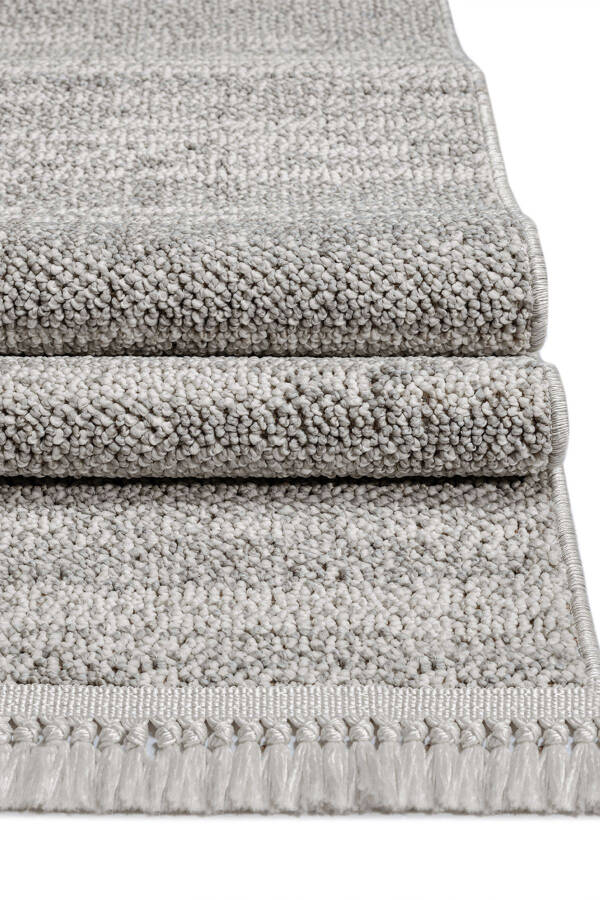 Konfor Bastia 1276 Cream Grey Soft Knit Modern Woven Boucle Rug - 3