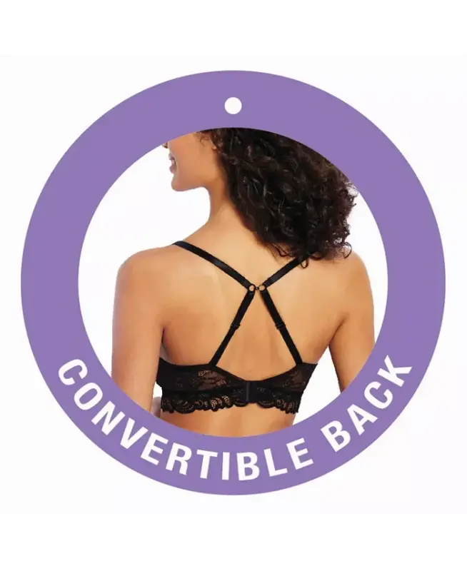Comfort Revolution Lace Desire Shaping Wireless Bra DF6591 - Black - 2