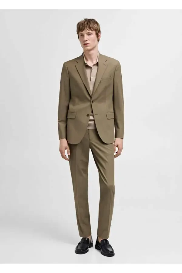 Comfort Strech Kumaş Dar Kesim Blazer Ceket - 2