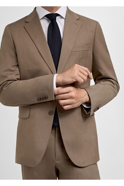 Comfort Strech Kumaş Dar Kesim Blazer Ceket - 6