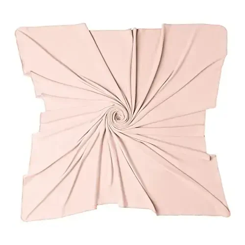 Konssy Baby Girl Newborn Receiving Blanket with Headband Set Baby Swaddle Nursery Swaddle Wrap - 2