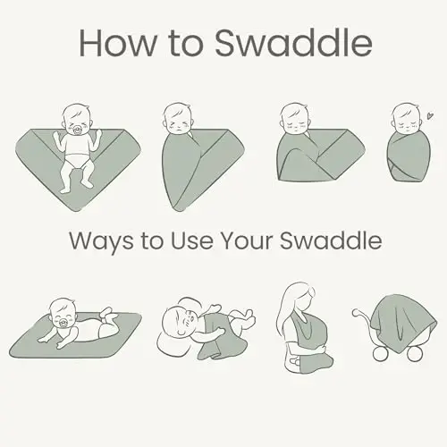 Konssy Baby Girl Yangi tug'ilgan chaqaloq uchun qabul qilish adyoli, bosh bandi to'plami, chaqaloqni o'rash, bolalar uchun o'rash - 3