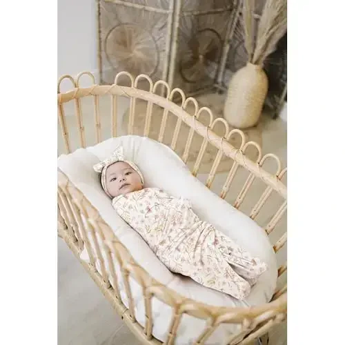 Konssy Baby Girl Yangi tug'ilgan chaqaloqlar uchun qabul qilish adyoli, bosh bandi to'plami, chaqaloqni o'rash, bolalar uchun o'rash - 3