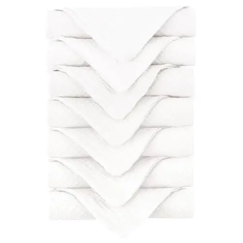 Konssy Baby Muslin Washcloths 7-Pack, 100% Cotton Baby Bath Washcloths, Soft & Absorbent Wash Cloths and Burp Cloths for Newborn Kids Girls & Boys, 11x11 inches - KONSSY