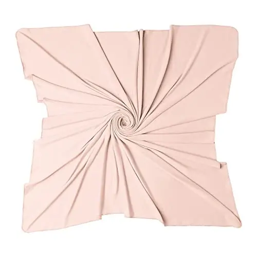 Konssy Baby Girl Newborn Receiving Blanket with Headband Set Baby Swaddle Nursery Swaddle Wrap - 2