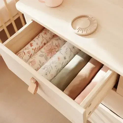 Konssy Baby Girl Newborn Receiving Blanket with Headband Set Baby Swaddle Nursery Swaddle Wrap - 6