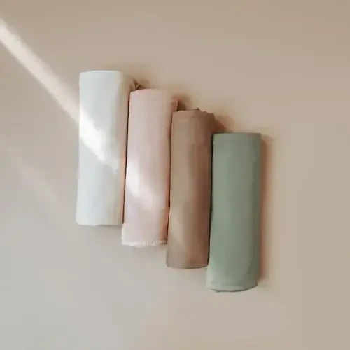 Konssy Baby Girl Newborn Receiving Blanket with Headband Set Baby Swaddle Nursery Swaddle Wrap - 6