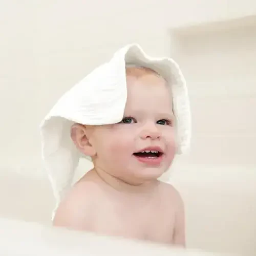 Konssy Baby Muslin Washcloths 7-Pack, 100% Cotton Baby Bath Washcloths, Soft & Absorbent Wash Cloths and Burp Cloths for Newborn Kids Girls & Boys, 11x11 inches - 4