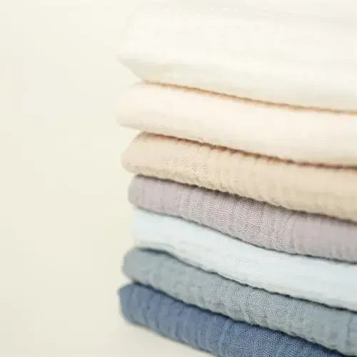 Konssy Baby Muslin Washcloths 7-Pack, 100% Cotton Baby Bath Washcloths, Soft & Absorbent Wash Cloths and Burp Cloths for Newborn Kids Girls & Boys, 11x11 inches - 3