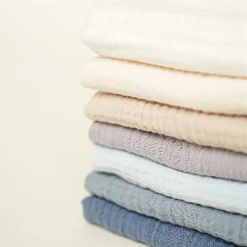 Konssy Baby Muslin Washcloths 7-Pack, 100% Cotton Baby Bath Washcloths, Soft & Absorbent Wash Cloths and Burp Cloths for Newborn Kids Girls & Boys, 11x11 inches - 3