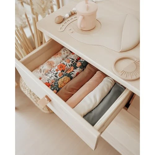 Konssy Go'dak Kız Chaqaloqlar uchun Qabul Qilish Ko'rpasini Boshiga Bog'lab Qo'yish To'plami Chaqaloqlarni O'rash Bolalar Bog'chasi O'rashini O'rash - 5