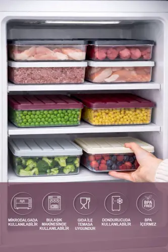 Контейнер для хранения Selka Home Nora 2 шт. мини - светло-серый -( 1,2 литра ) - 2