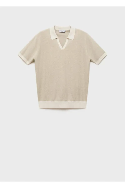 Kontraerli chiziqlar va naqshlari bilan polo futbolka - 5