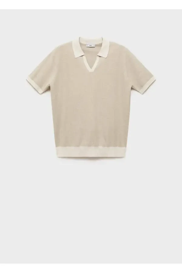 Kontraerli chiziqlar va naqshlari bilan polo futbolka - 5