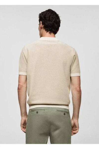 Kontraerli chiziqlar va naqshlari bilan polo futbolka - 6