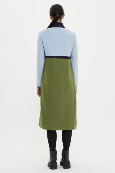 Kontrast Rangli Tugmachali Kashta Palto - 5