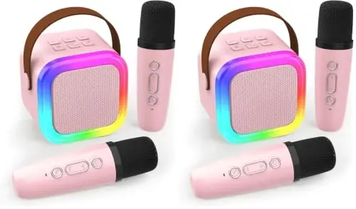 Koolcover Mini Karaoke Machine for Kids Adults, Portable Bluetooth Speaker (Pack of 2) - 1