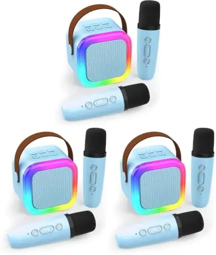 Koolcover Mini Karaoke Machine for Kids Adults, Portable Bluetooth Speaker (Pack of 3) - KOOLCOVER