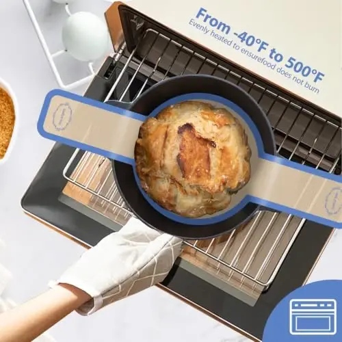 Koolstuffs Sourdough Silicone Bread Sling for Dutch Oven, 2 Pack | Long Handles for Dough Transfer, Nonstick Bread Release, Dishwasher Cleanup, Flexible Reusable Design, Round, Dark Blue - 5
