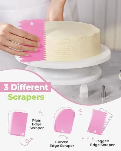 Kootek 32-Piece Piping Bags and Tips Set with 24 Icing Piping Tips, 2 Reusable Pastry Bags 12 Inch, Reusable Piping Icing Bags and Tips, Cake Decorating Kit for Frosting Cookie, Cupcake - 3