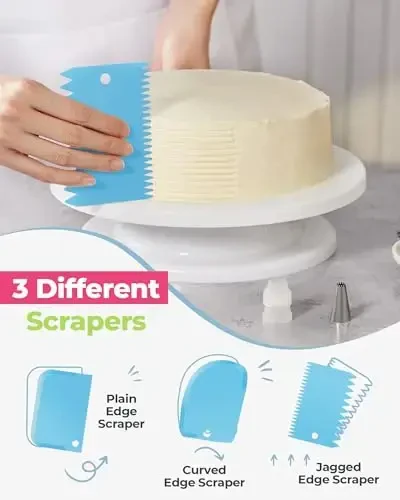 Kootek 32-Piece Piping Bags and Tips Set with 24 Icing Piping Tips, 2 Reusable Pastry Bags 12 Inch, Reusable Piping Icing Bags and Tips, Cake Decorating Kit for Frosting Cookie, Cupcake - 3