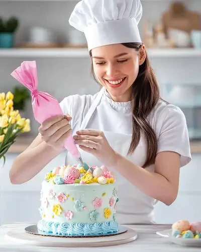 Kootek 32-Piece Piping Bags and Tips Set with 24 Icing Piping Tips, 2 Reusable Pastry Bags 12 Inch, Reusable Piping Icing Bags and Tips, Cake Decorating Kit for Frosting Cookie, Cupcake - 5